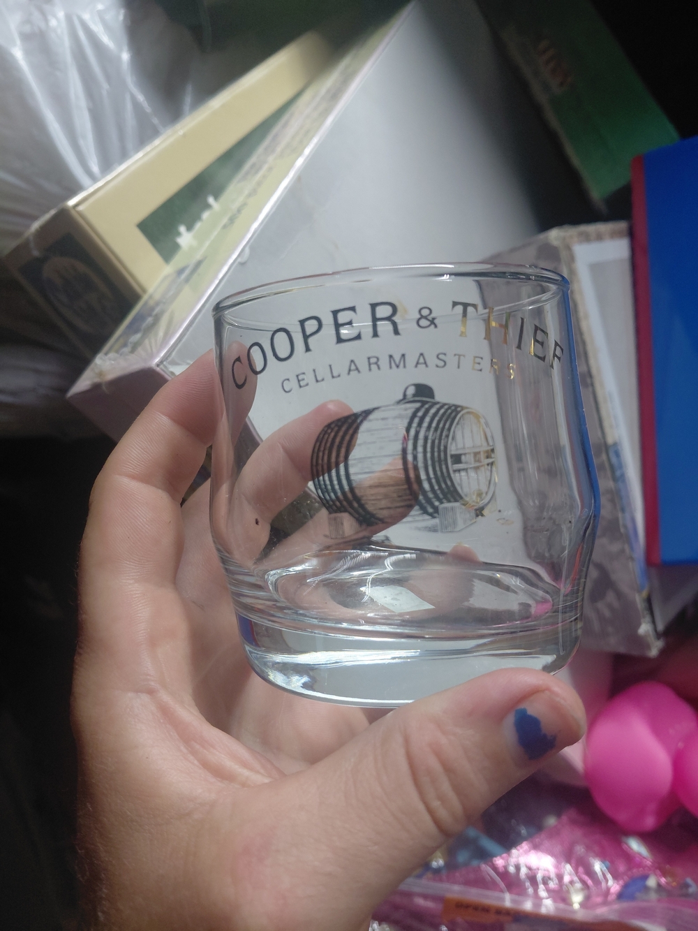 COOPER & THIEF Cellar Masters Whiskey Glass w/ Gold Logo on Front